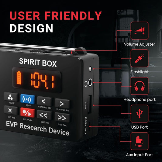 Spirit Box —  Handheld EVP Ghost Hunting Equipment Kit